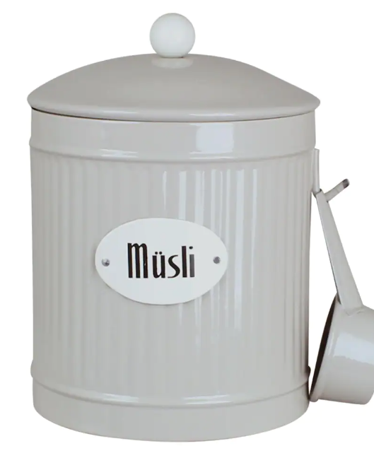 Plåtburk Hugo Musli Beige