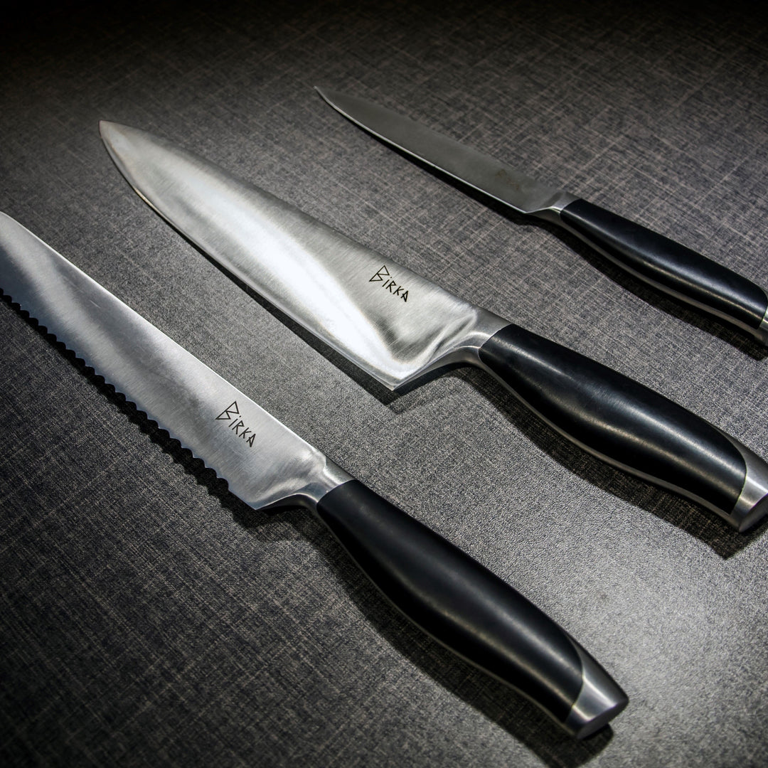 Birkeknive Knivsæt Klassiske tre køkkenknive